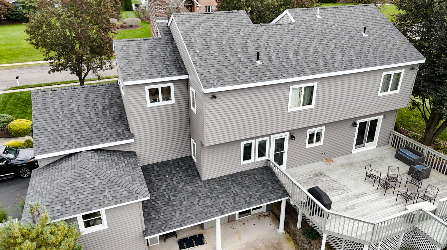 roof on house after repair and replacement